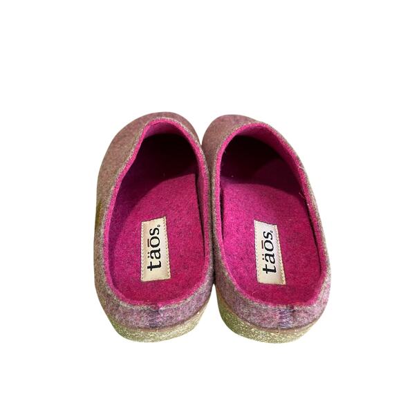 Taos Woollery Wool Clogs Pink Rose Comfort Support Cozy Shoes Sz 8–8.5 - Picture 4 of 6